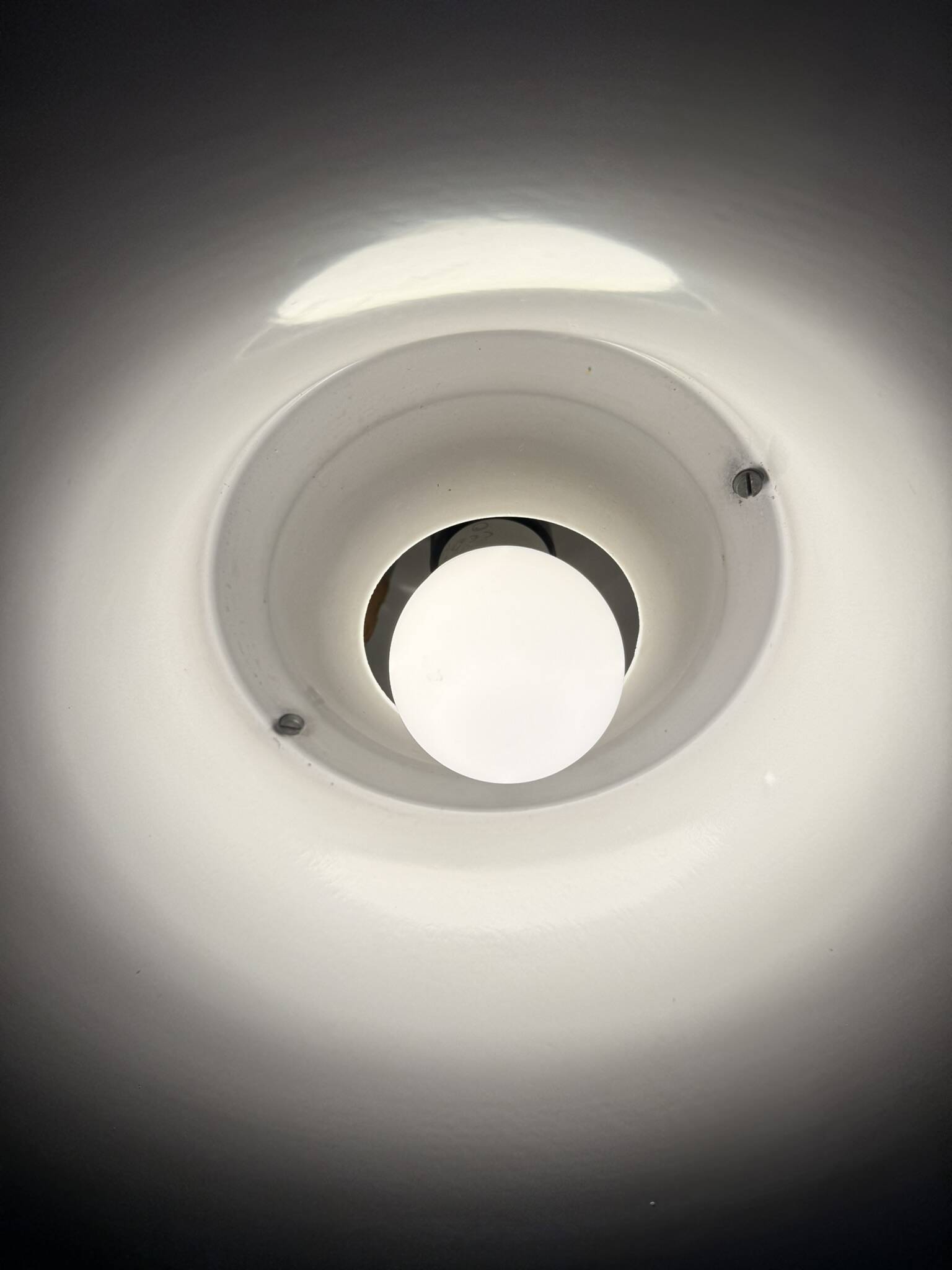 White 'Campana' hanging lamp by Joe Colombo for Stilnovo, Italy 1970s