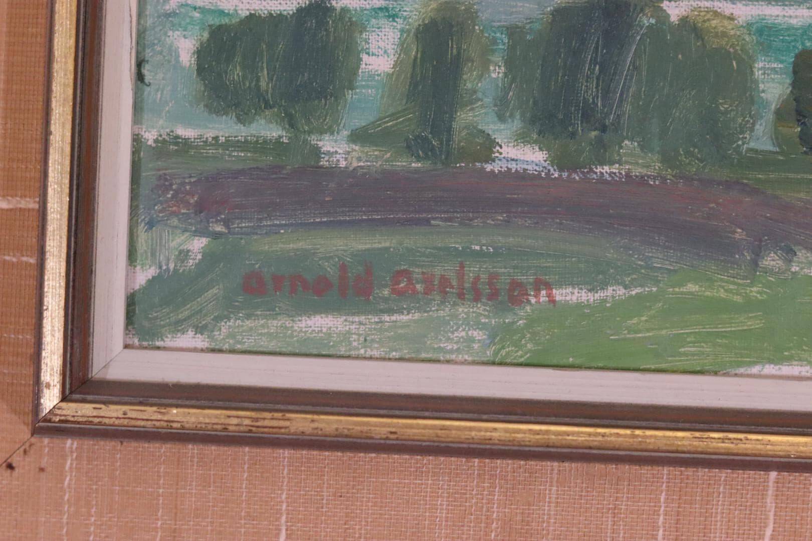 Sunset landscape by Arnold Axelsson