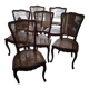 Lot de 6 chaises cannées + housses