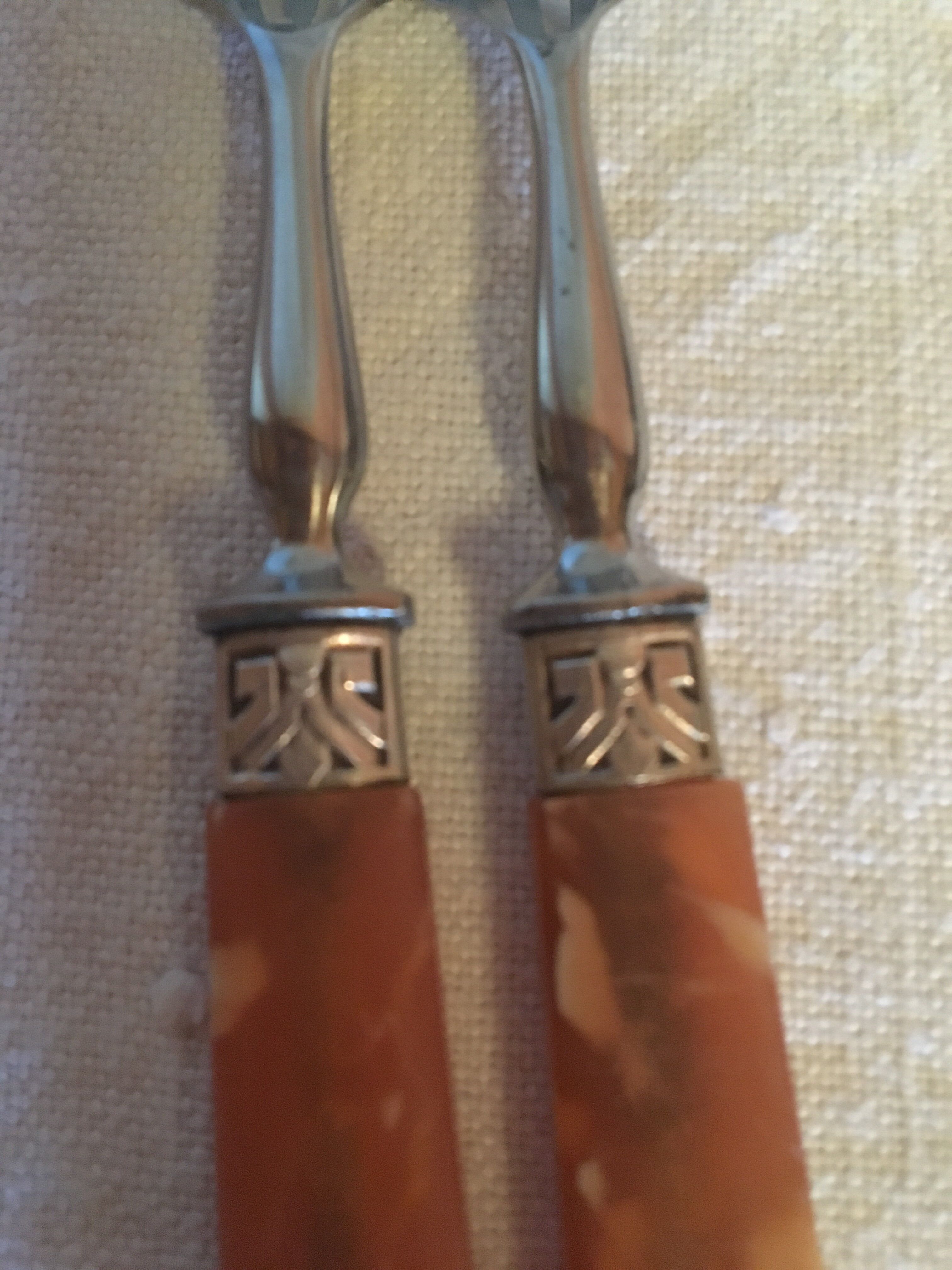 Stainless dessert and bakelite dessert covers