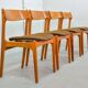 Erik Buch Danish Design Teak Dining Chairs for Oddense Maskinsnedkeri 1960s