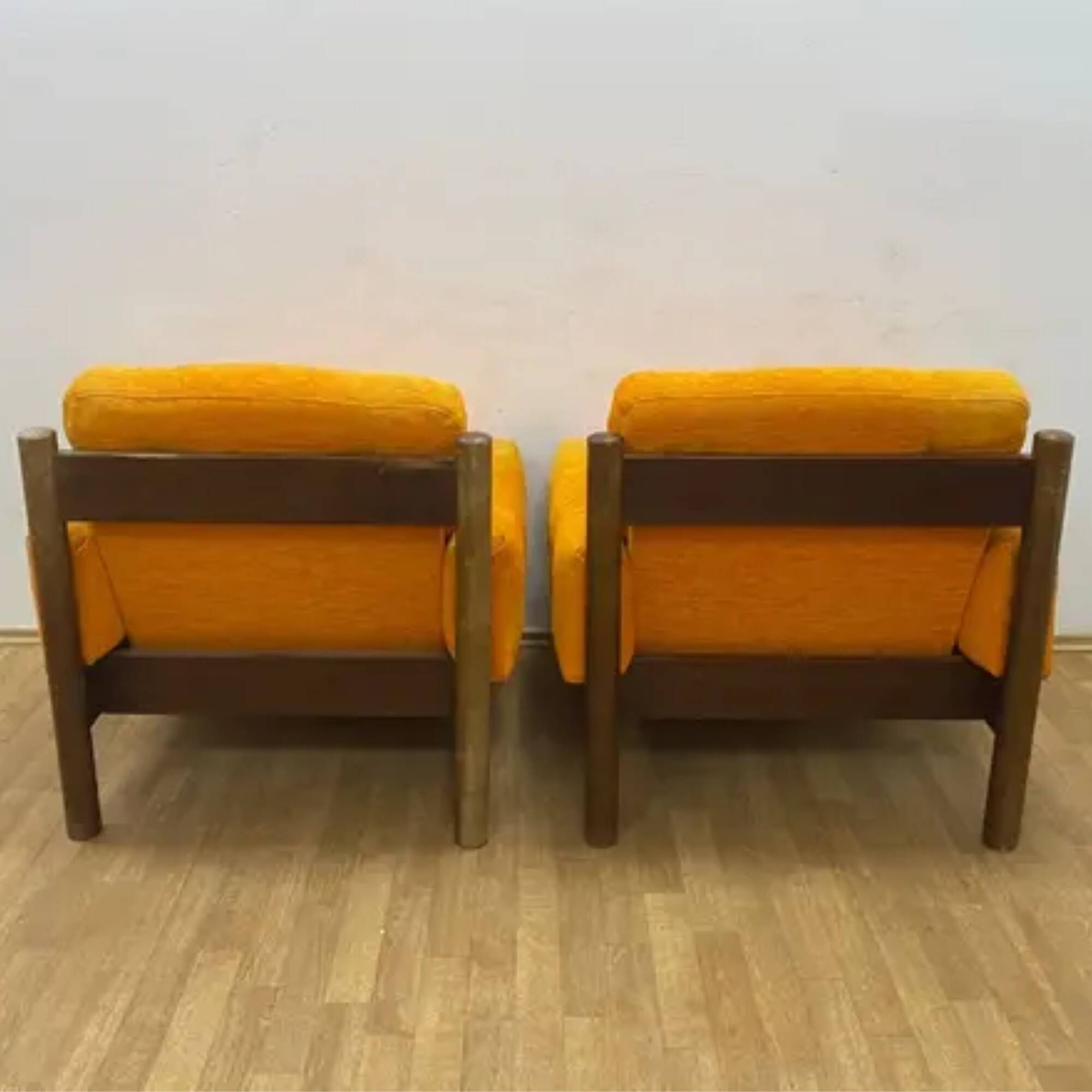 Mid-century retro vintage Czech seating set (armchairs and sofa), 1970s