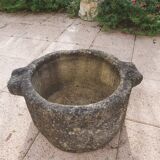 Former trough stone planter