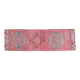 1970s Turkish Oushak Handmade Wool Cotton Pink Area Rug 86x276