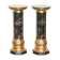 Pair of lacquered torchère columns in Chinoiserie neoclassical style.