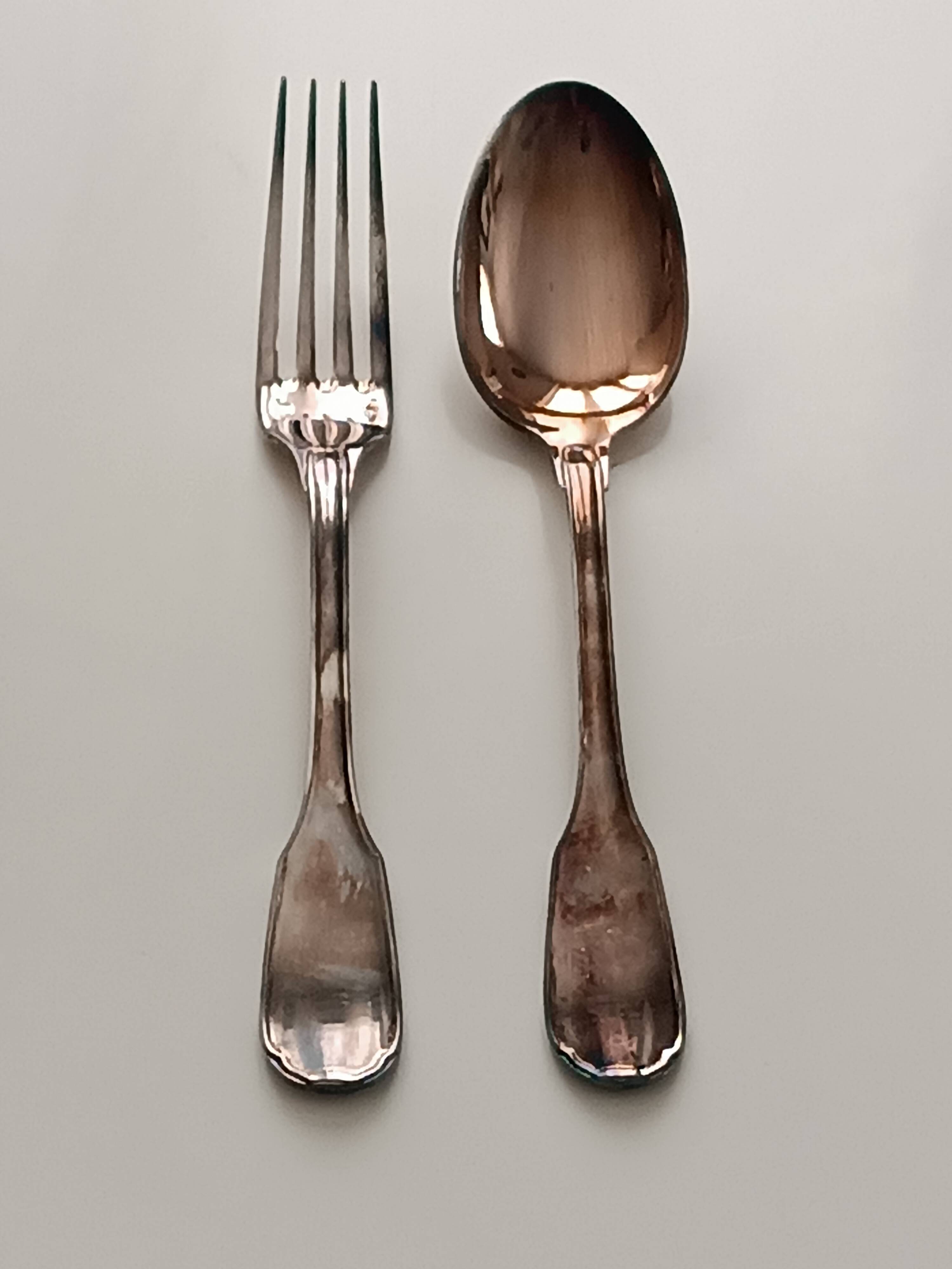 Christofle birth cutlery silver-plated box
