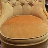Gold velvet toad chair