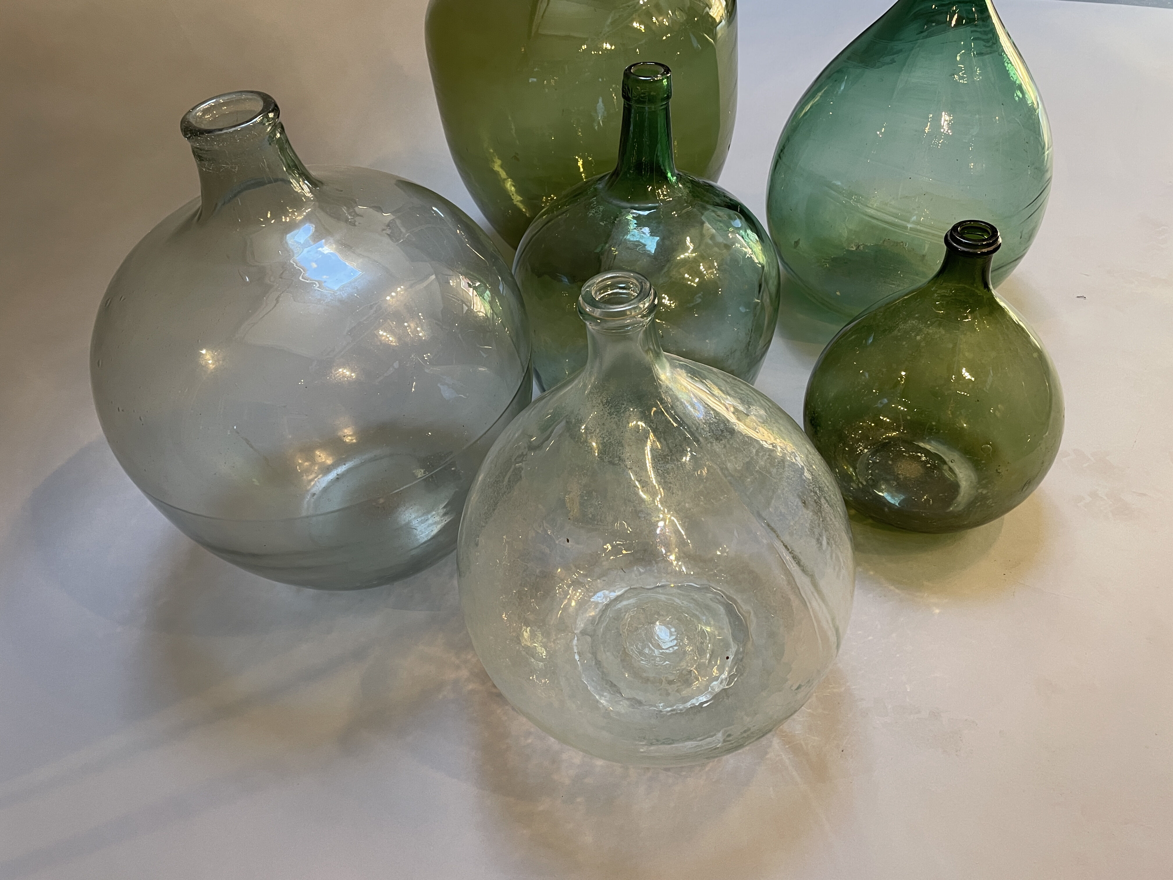 6 large french carboys & demi-johns