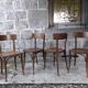 Series of 4 chairs bistro Thonet