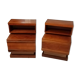 Pair bedside Scandinavian vintage teak year 70 SIMAT DUBINSKI