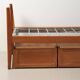 Oak bed with 3 Saint-Sabin chests 1950