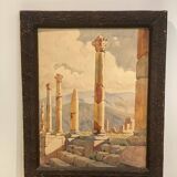 Framed painting - view of a forum