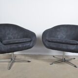 Scandinavian swivel shell armchair by Carl Eric Kolte 1960