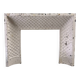 Reduced cast iron fireplace fender Louis XVI