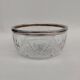 Crystal salad bowl with solid silver rim, first part of the 20th century.