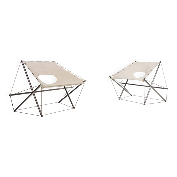 Paire de fauteuils Galaxie par Jacques-Henri Varichon pour Steiner, 1969