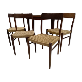 Suite of 4 scandinavian chairs by Niels Otto Miller 1960s