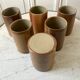 Set of 6 handmade handmade stoneware mugs 70s