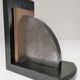 Pair of patinated steel bookends Art Deco style