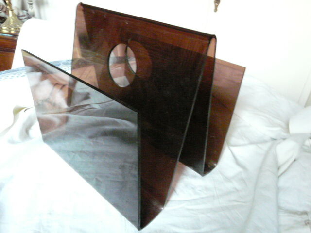 Magazine rack smoked Plexiglas