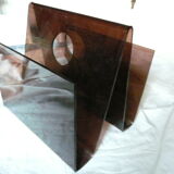 Magazine rack smoked Plexiglas