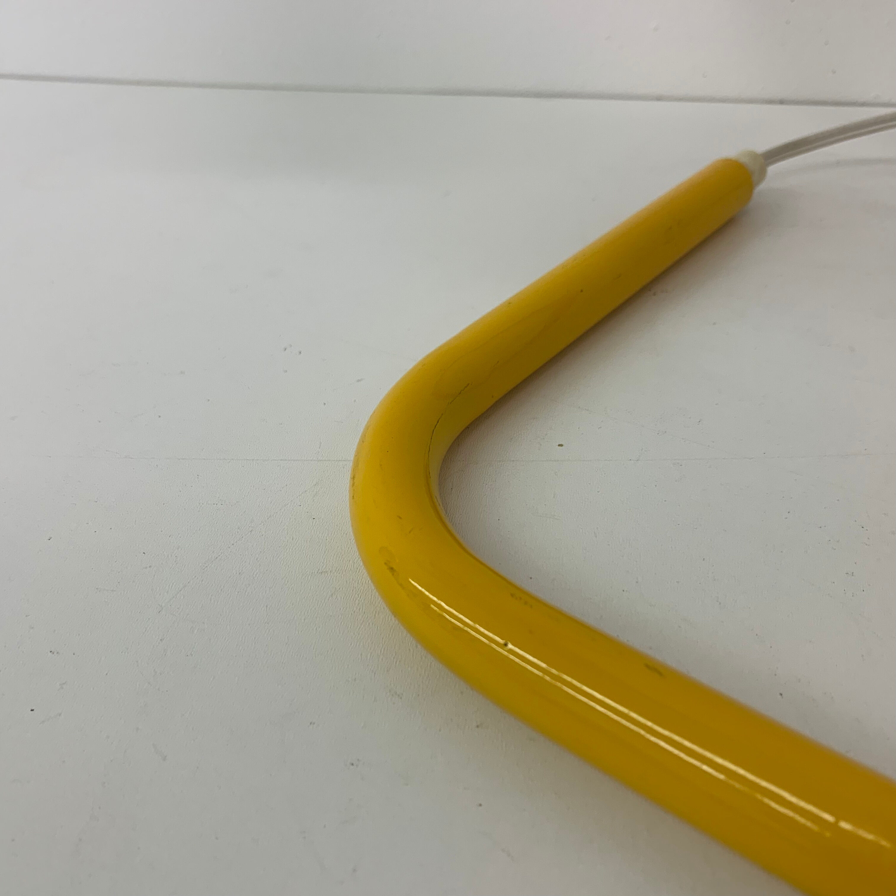 Mid-century design yellow tubular table lamp, 1970’s