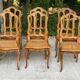 6 Louis XV caned chairs, Regency style
