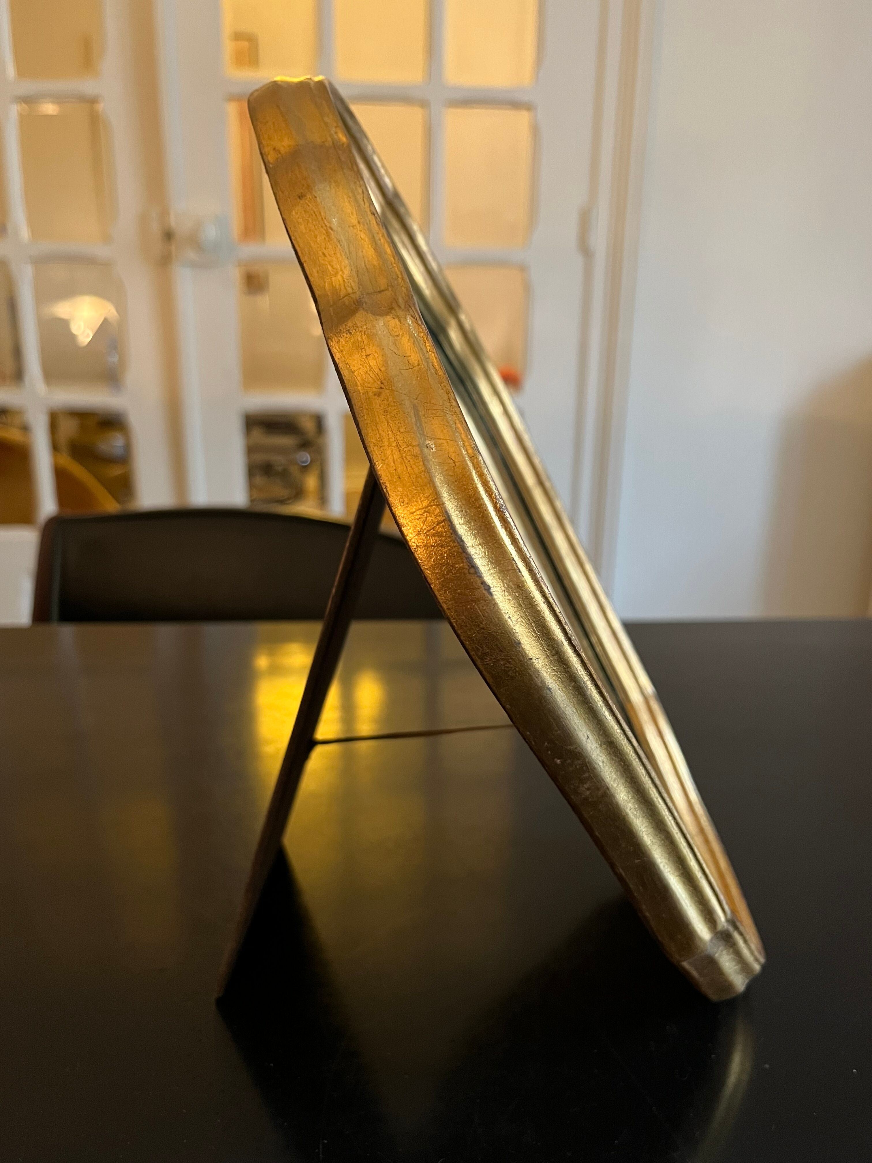 Gilded wooden table mirror