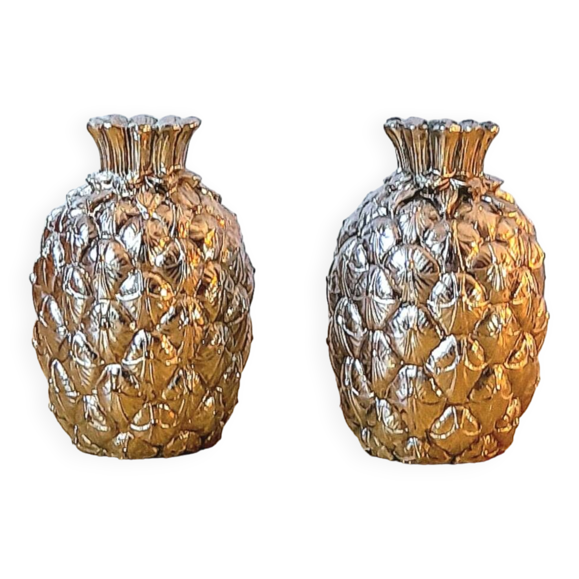 Pineapple salt and pepper shaker Mauro Manetti 70s