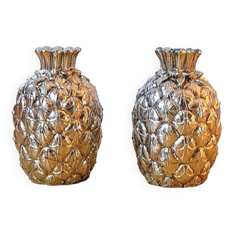 Salière et poivrier ananas Mauro Manetti 70s