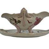 Gravy boat with its Luneville frame