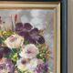 Mauve bouquet, oil on panel