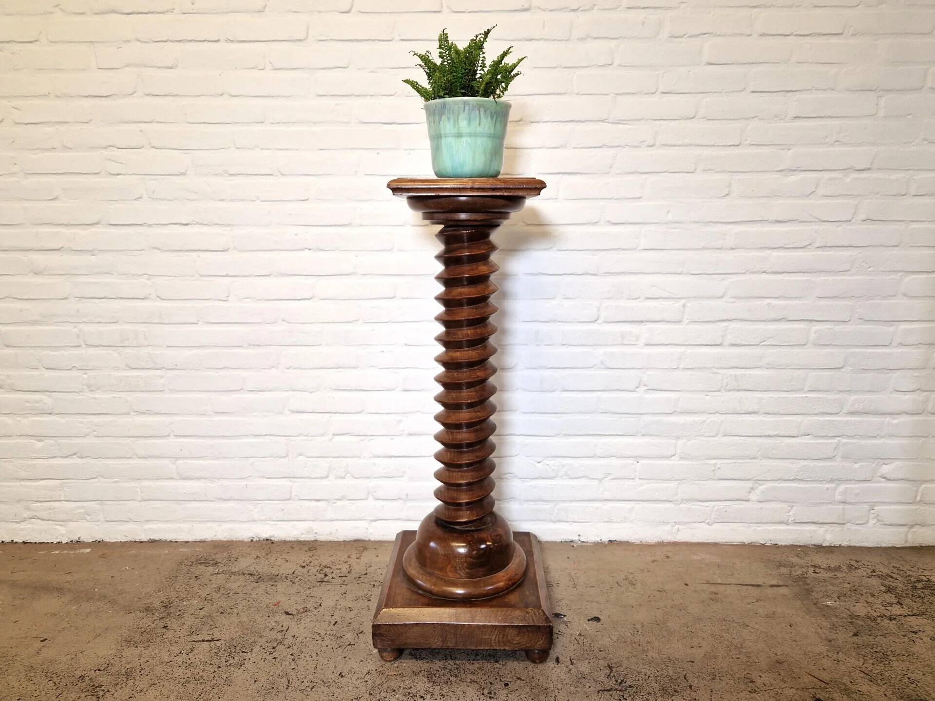 Antique wine press plant stand, France 1940s