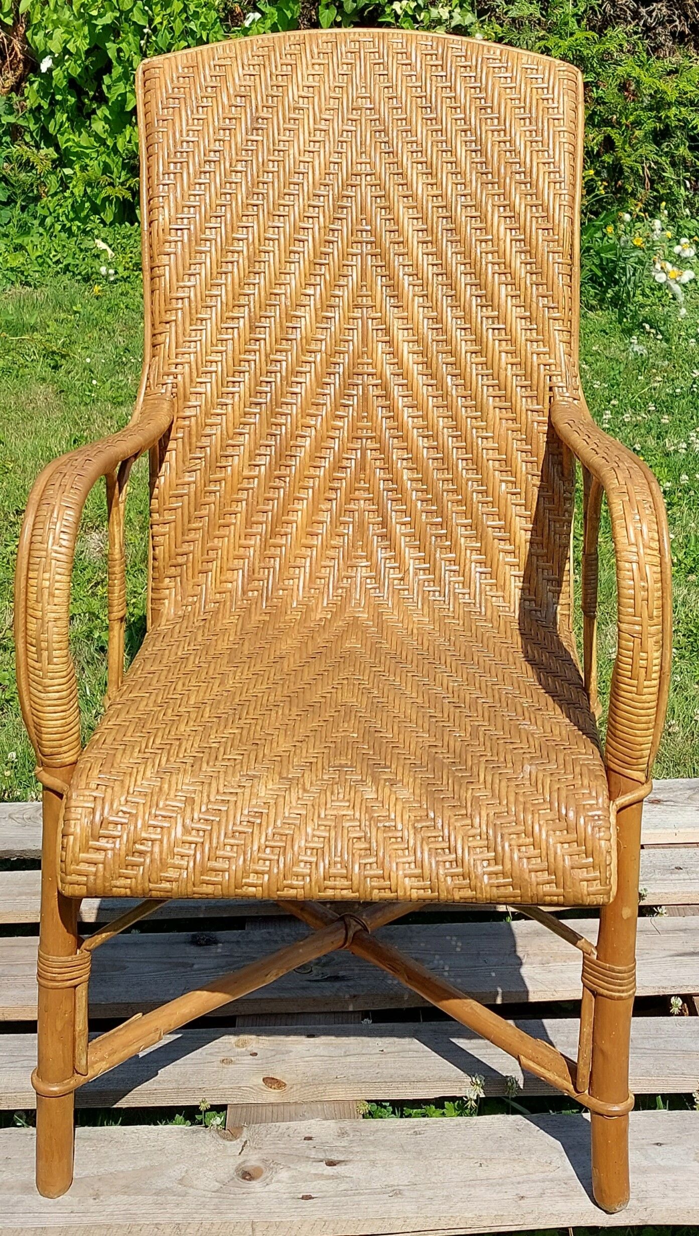Rattan armchair