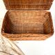 Vintage braid wicker basket for pets