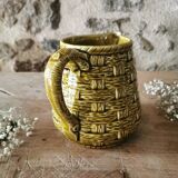 Barbotine pitcher, Digoin Sarreguemines.