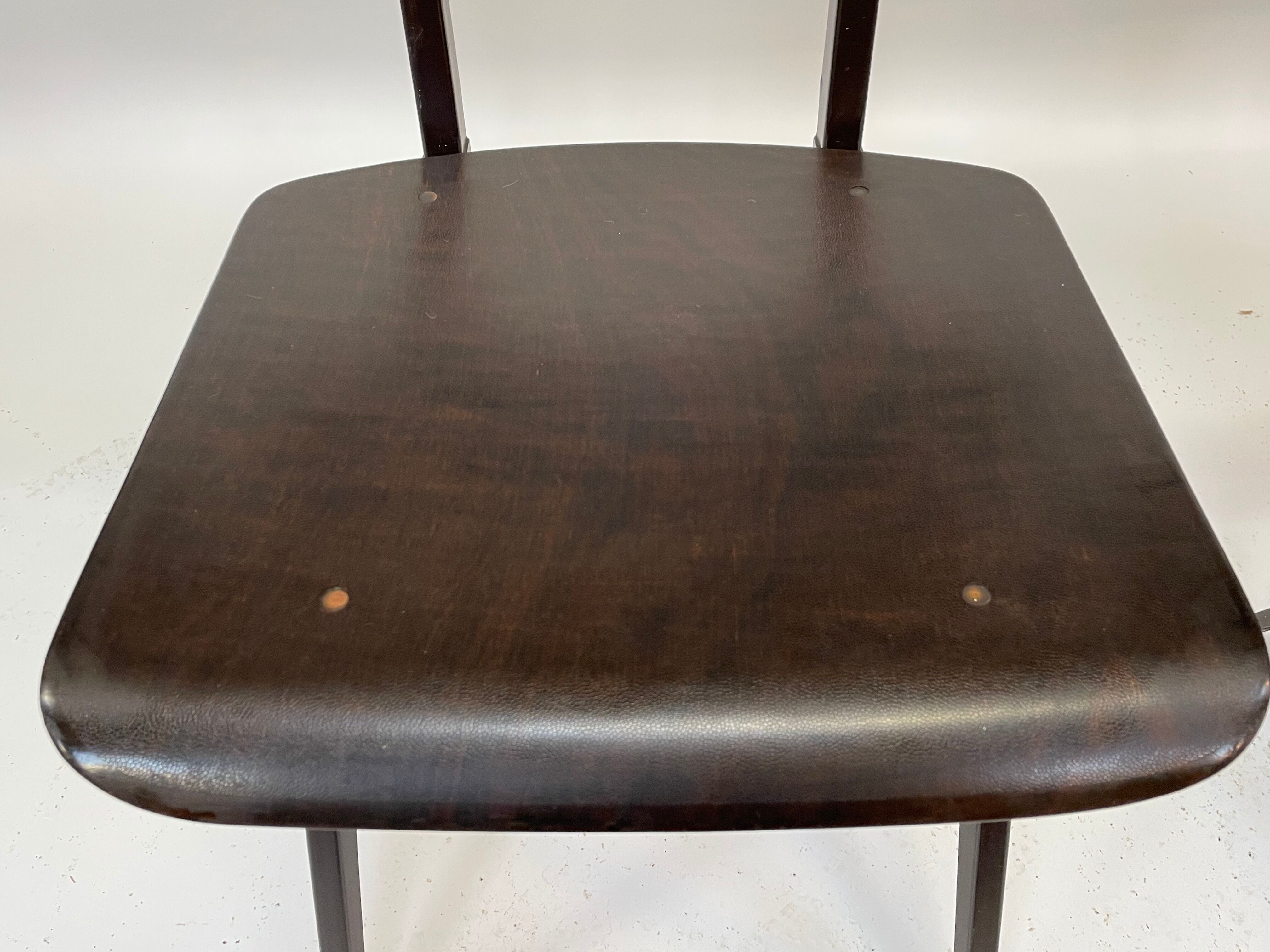 Lot de 4 chaises d’école vintage Galvanitas S16 Pays-Bas