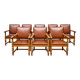 Set of 8 Renaissance-style armchairs.