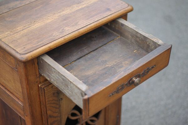 Meuble bois vintage, meuble confiturier, cabinet bois, meuble de rangement