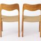 Set of 6 Niels Otto Møller Model 71 Dining Chairs, 1960s, Danish Vintage