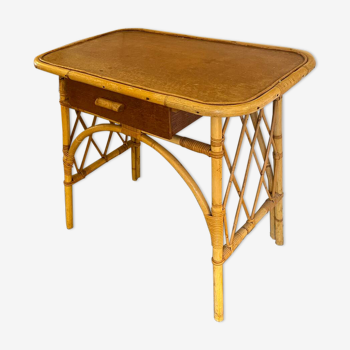 Petite table en osier 1960