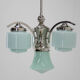 Lustre art déco bleu, années 1930