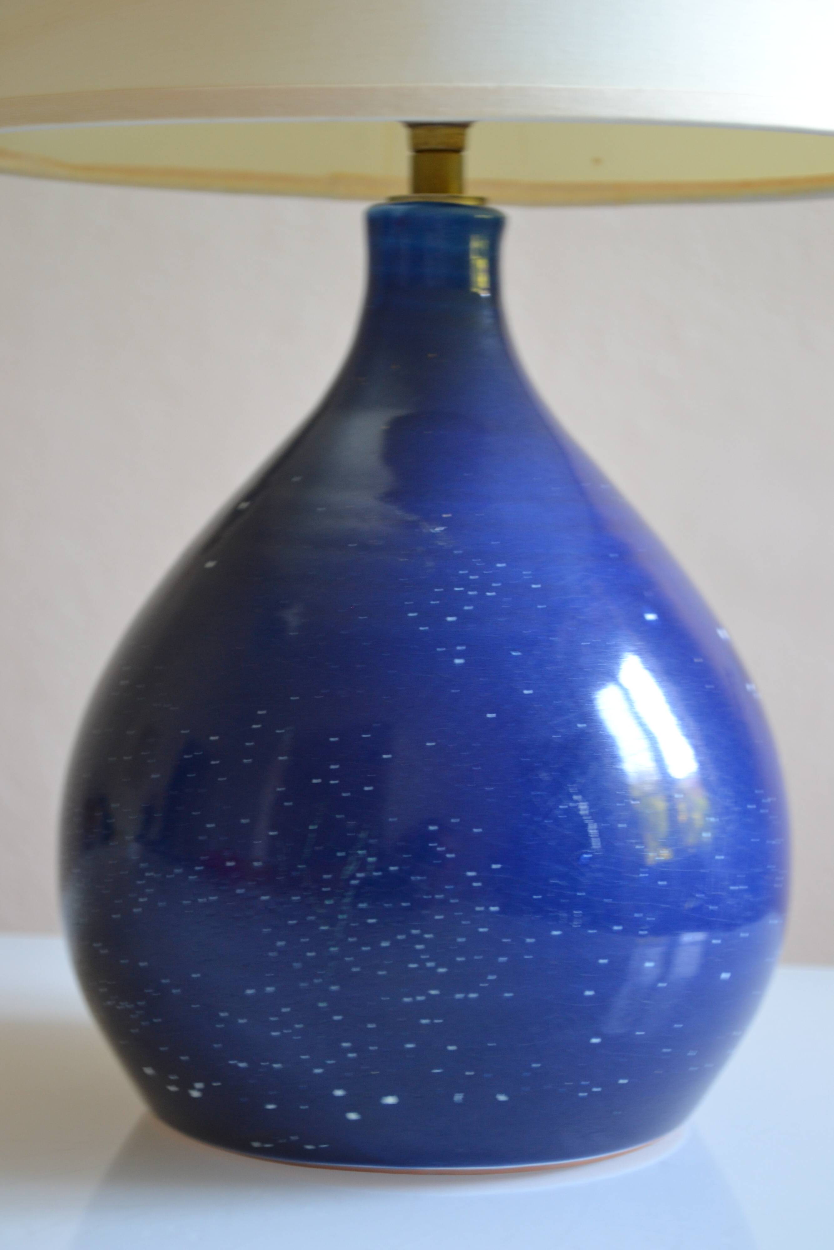 ceramic lamp base modernist France 1970