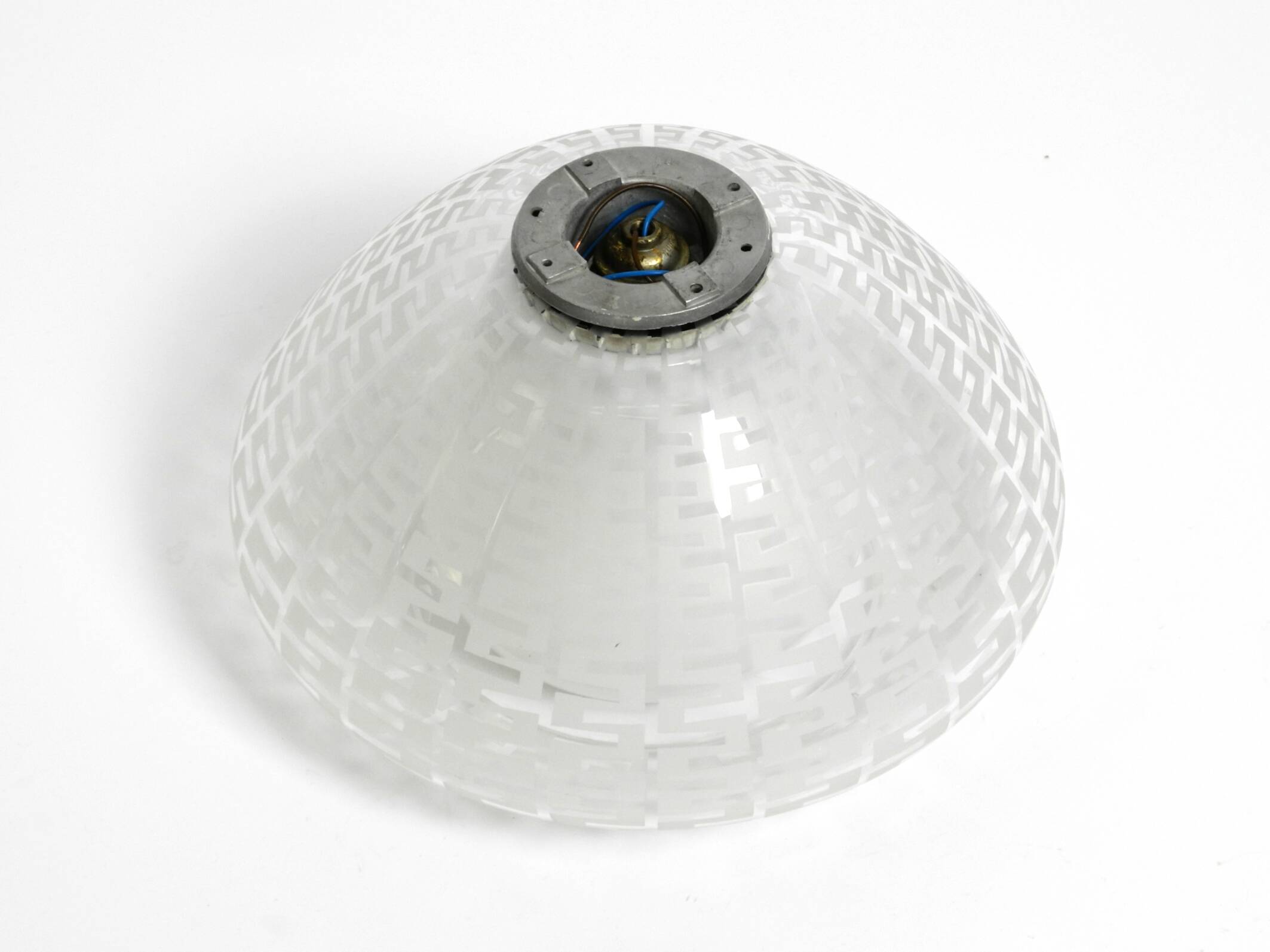 Original large Mid Century double glass ceiling lamp by Wilhelm Wagenfeld f