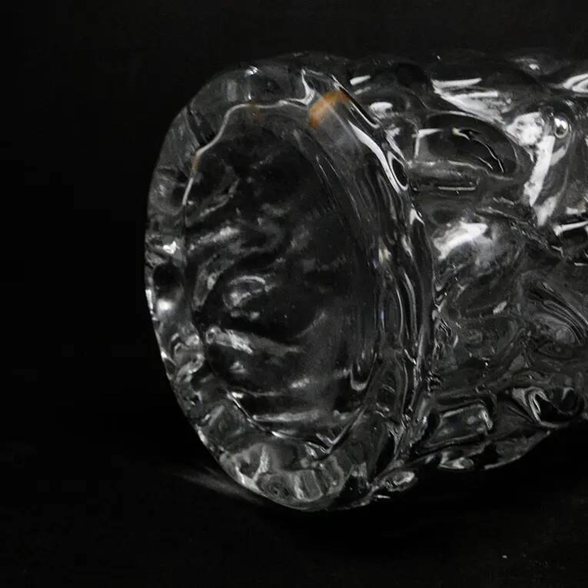 Pieniek vase, grey glass, Huta Hortensja, Poland, 1970s
