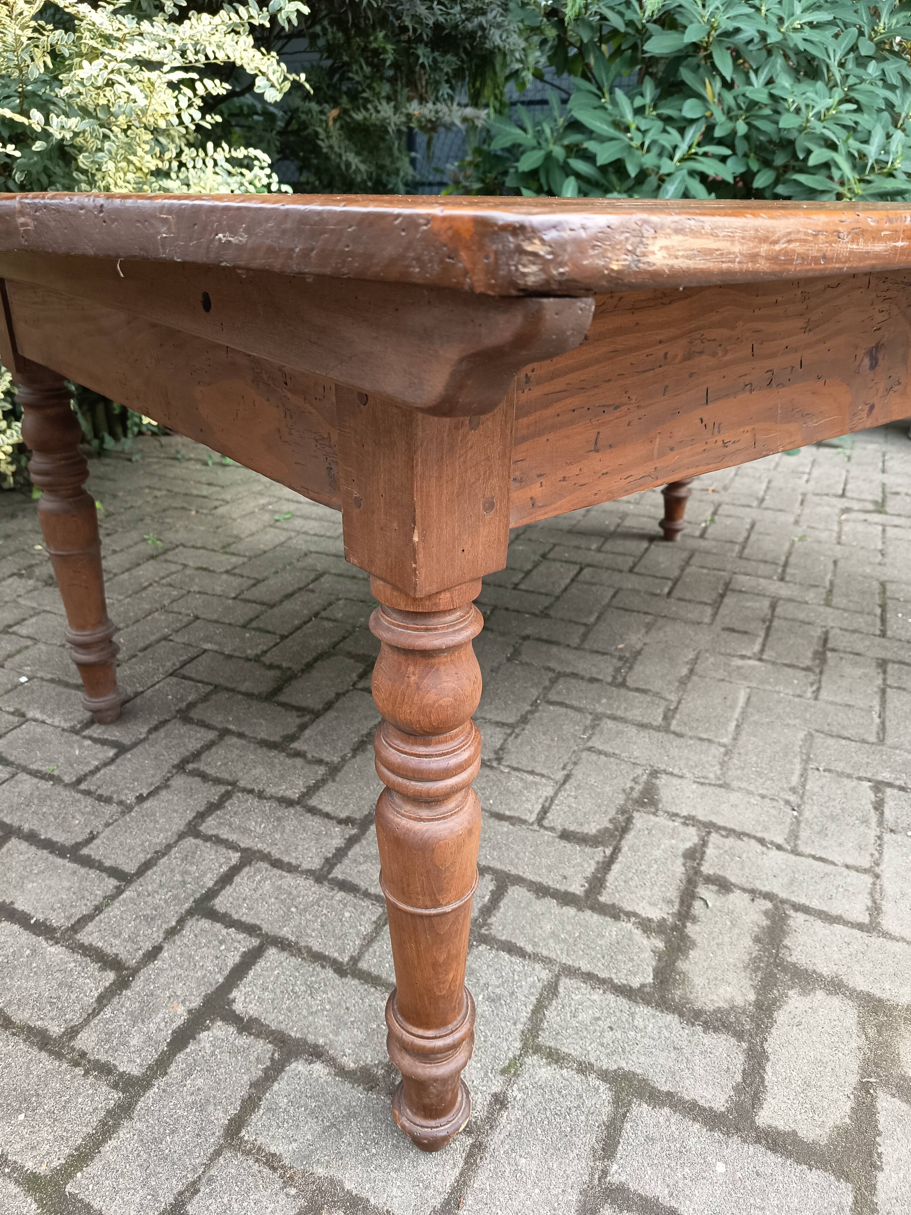 Large farmhouse table, 19th century