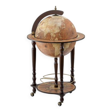 Large bar globe with internal compartment for bottles.