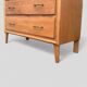 Vintage chest of drawers with compass feet, oak, original patina, 1950s