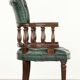 Classic green marbled cow leather Chesterfield office chair / side chair