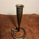 Handmade brutalist cast iron candle holder